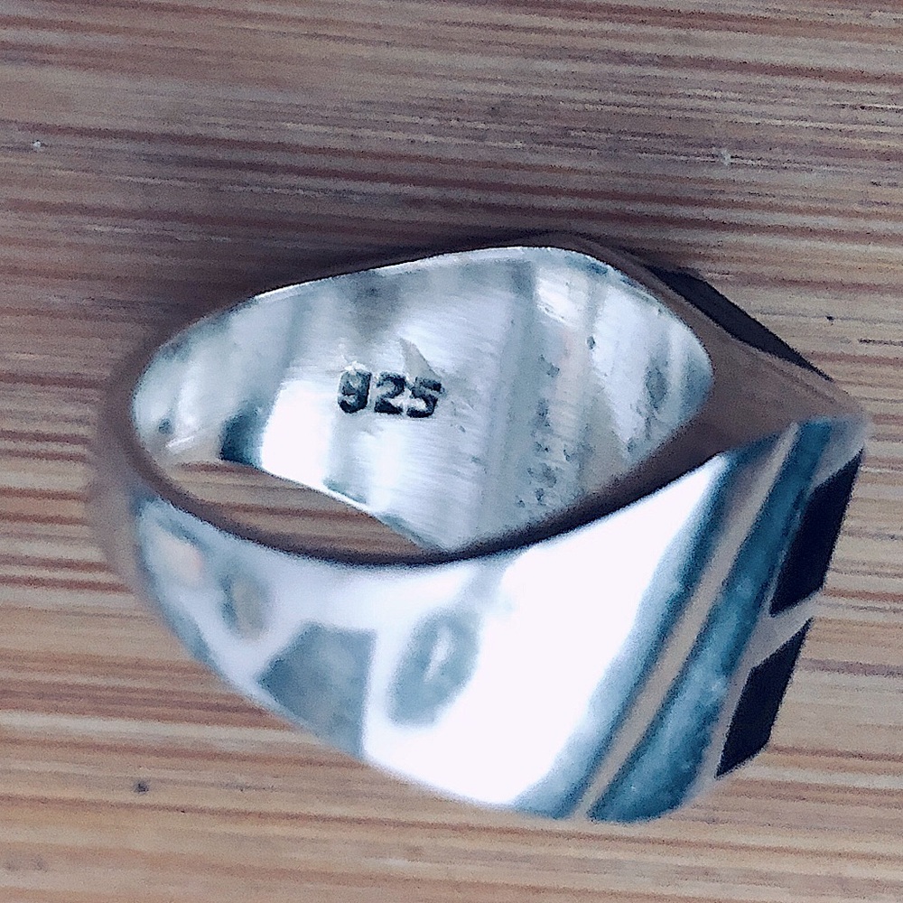 $62 Designer Estate Sterling Silver Ring Size 9 Marked TE-83MEXICO - Picture 4 of 9